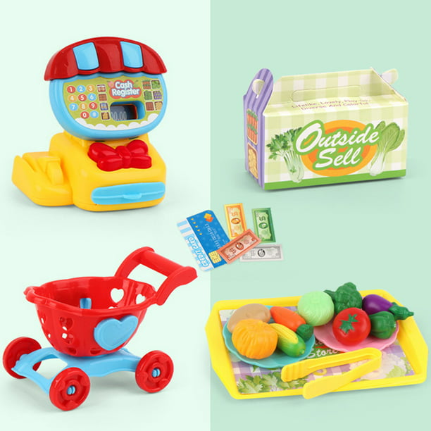 Cash Register Toy Set Pretend Simulation Mini Supermarket Educational Play House